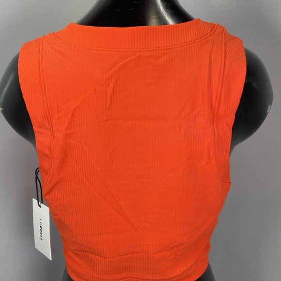 NEW STAUD Dunes Tankini Bikini Top Size L – Cayenne Orange Crop Swim Shirt - Picture 5 of 7